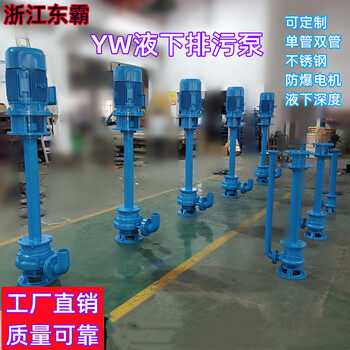 80YW65-25-7.5KW单管铸铁液下1米污水提升液下排污泵长轴泵