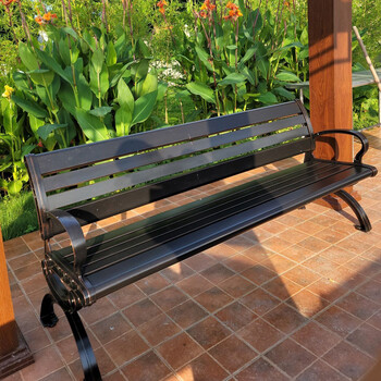 通州户外长条凳子庭院休闲创意靠背小区休息长排椅