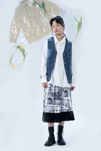 广东原创设计师品牌D.T蒂缇个性休闲女装欧美大版型连衣裙
