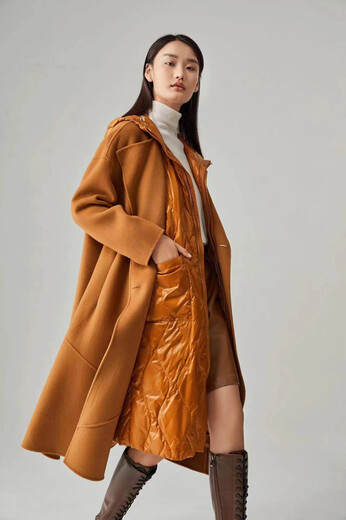 欧美设计师品牌凯素丽娜KATSURINA羊绒大衣女装批发走份