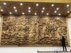 定制款木雕十八罗汉壁画观音送子如来颂禅等元素结合高浮雕壁画