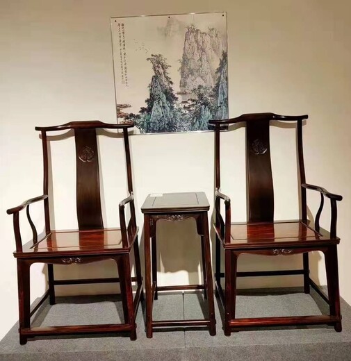 青岛精美缅甸花梨太师椅设计合理,济宁红木家具