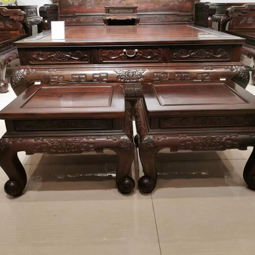 美在工艺王义红木家具，缅甸花梨办公沙发价值