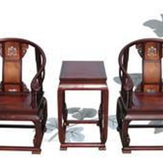 尊贵品位缅甸花梨圈椅样式优雅，济宁红木圈椅