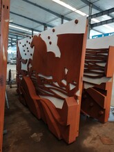 耐候钢板镂空雕刻耐候钢雕塑造型