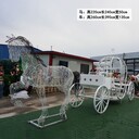 金屬雕塑馬拉洋車不銹鋼鏤空馬駿馬游樂場擺件廣場雕塑城市雕塑