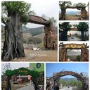 水泥塑樹大門生態(tài)園大門