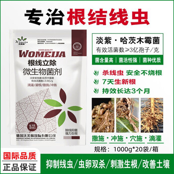 根结线虫防治新型药/根线立除/微生物菌剂/淡紫紫孢菌哈茨木霉菌