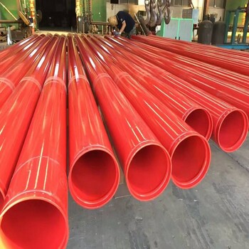 红色供水用涂塑钢管大口径给水钢管承压能力强抗冲击