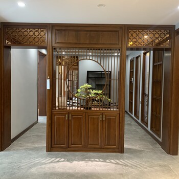 新中式家具实木全屋定制红木家具原木衣柜橱柜酒柜