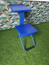 兵耀DX-Y004消防写字椅蓝色多功能折叠椅