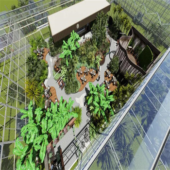 连栋玻璃生态阳光餐厅现代化智能遮阳避光昌越温室