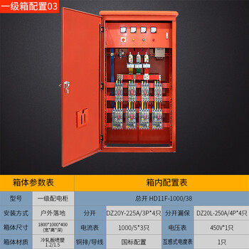 壹贰叁电气成套低压柜配电箱一、二、三级工地箱柜