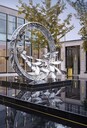 不銹鋼雕塑大型城市廣場公園校園戶外景觀雕塑抽象鏡面不銹鋼雕塑