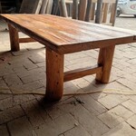 老榆木桌子茶桌新中式实木桌子家具风化纹桌子