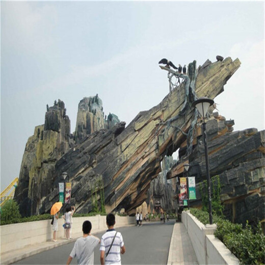 广安塑石假山,手工雕刻水泥假山方案规划,假山石批发市场