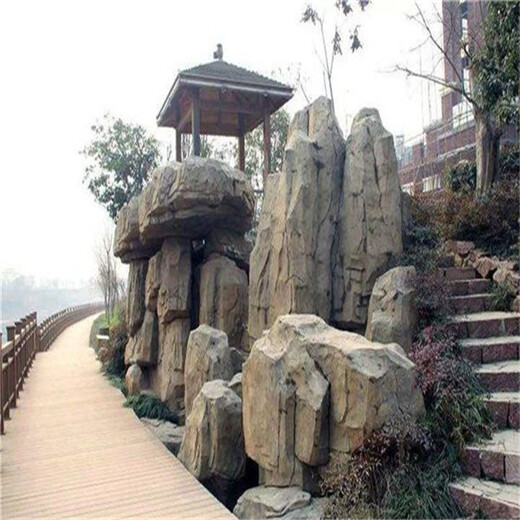 鹤壁石雕,人造工假山瀑布设计施工,承接