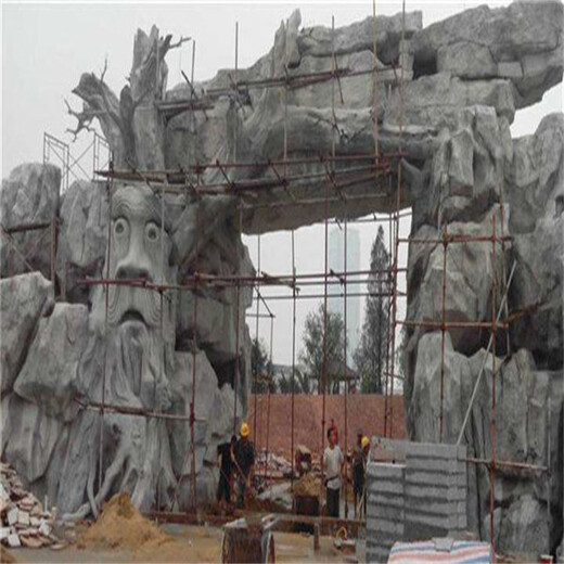 广元假山石,景区水泥石塑假山设计施工一体,结构牢固