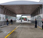 大型雨棚过道活动推拉棚移动仓库篮球场遮阳雨篷游泳池电动伸缩蓬