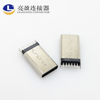 TYPE-C母座USB连接器直立式插板H15.0180度直插连接器