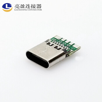 USB3.1TYPE-C母座夹板焊线式16p