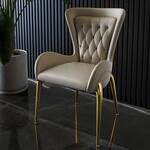 餐椅现代简约家用北欧餐厅实木皮布椅子靠背休闲创意网红轻奢