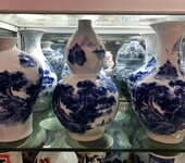 西安庆典大花瓶专卖陶瓷葫芦摆件红瓷花瓶吉祥工艺品