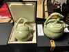 西安耀州瓷两心壶，寿星佬翁个性壶，把玩趣味工艺品