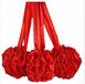 西安剪彩大红花球35直径红绸子拉花剪刀托盘红绸布定制