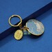 锌合金珐琅钥匙扣订做镀金钥匙扣挂件套装订做礼品饰品挂件