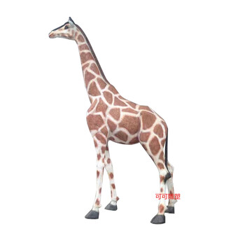 卡通動物玻璃鋼雕塑_商業街美陳雕塑_大型玻璃鋼仿真長頸鹿雕塑