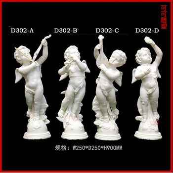 南寧景觀人物雕塑_人造砂巖天使雕塑_歐式四季女神雕像落地擺件