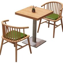 实木餐厅桌椅，连锁餐厅桌椅，小吃店快餐桌椅