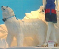 仿真北極熊主題展覽模型仿真白熊標本