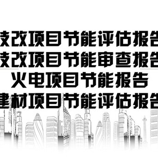 阳江市技改项目节能评估报告火电项目节能报告哪家强