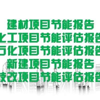 衢州市扩建项目节能报告工业项目节能报告编制公司
