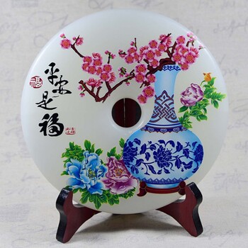 同學(xué)聚會(huì)紀(jì)念品玉石平安扣擺件簽約儀式禮品煥環(huán)祥工藝