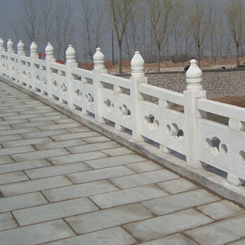 漢白玉欄桿價(jià)格-景觀漢白玉石欄桿雕刻廠家