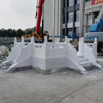 校園旗臺石欄桿漢白玉升旗臺定做造型美觀
