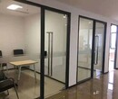 宿迁办公室铝合金玻璃百叶隔墙报价,办公室双层玻璃百叶高隔断图片