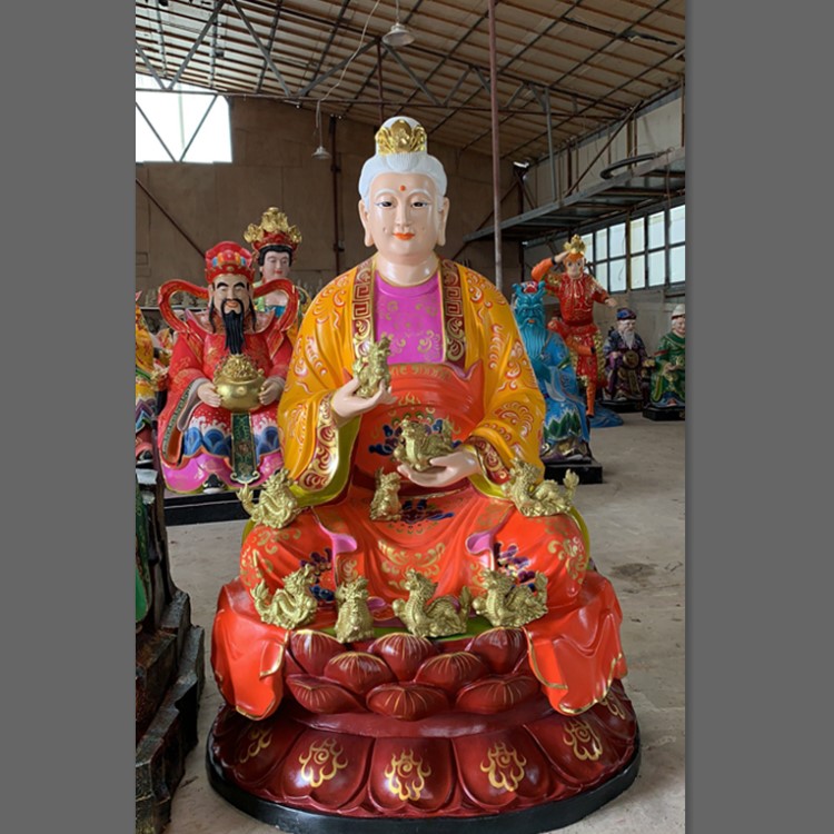 河南雕塑生产佛像厂家九龙圣母佛像图片大型九龙圣母塑像
