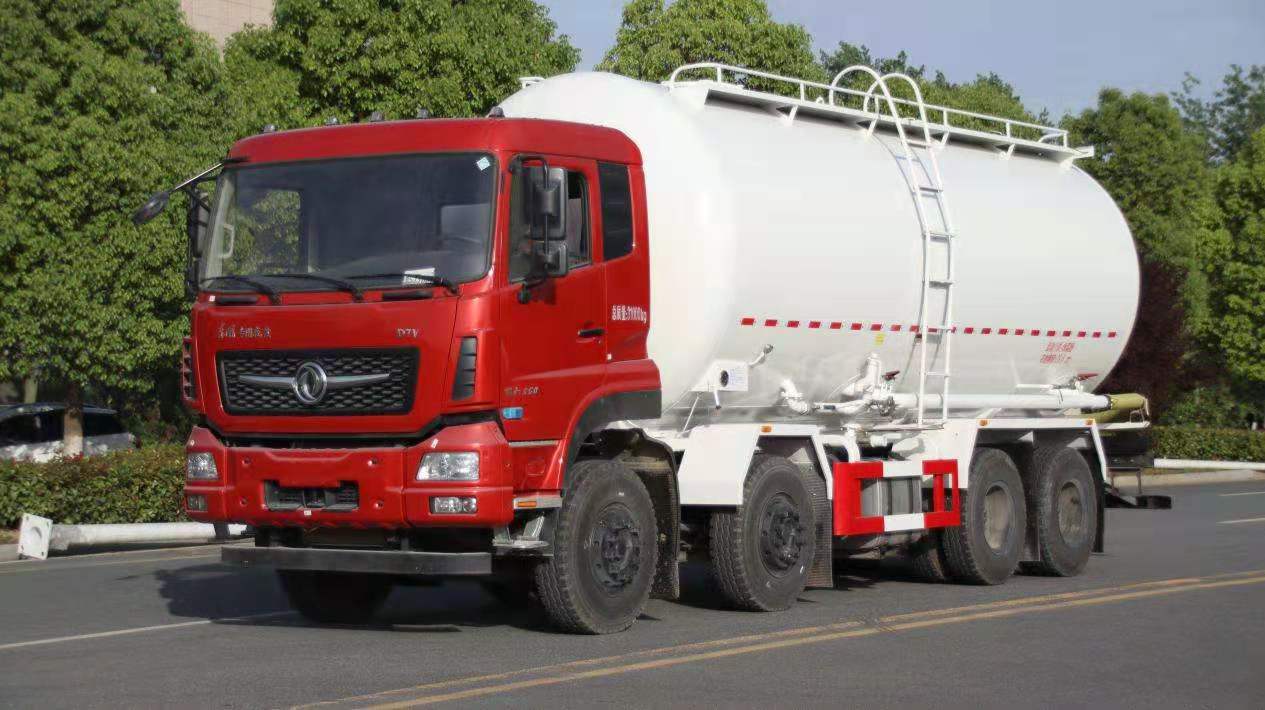 新款国六40吨粉粒物料运输车又称干混砂浆车厂家报价图片及配置