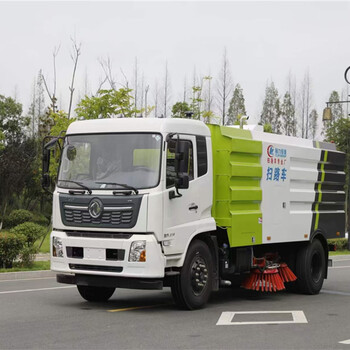 电动扫路车东风天龙路面吸尘车边扫边吸的车