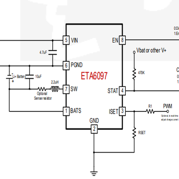 ETA6098/6097/6096耐压30V功耗1UA充电带控制脚