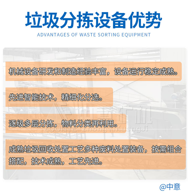 天津武清时产200方中意装修垃圾分拣生产线分选处理设备特点D88