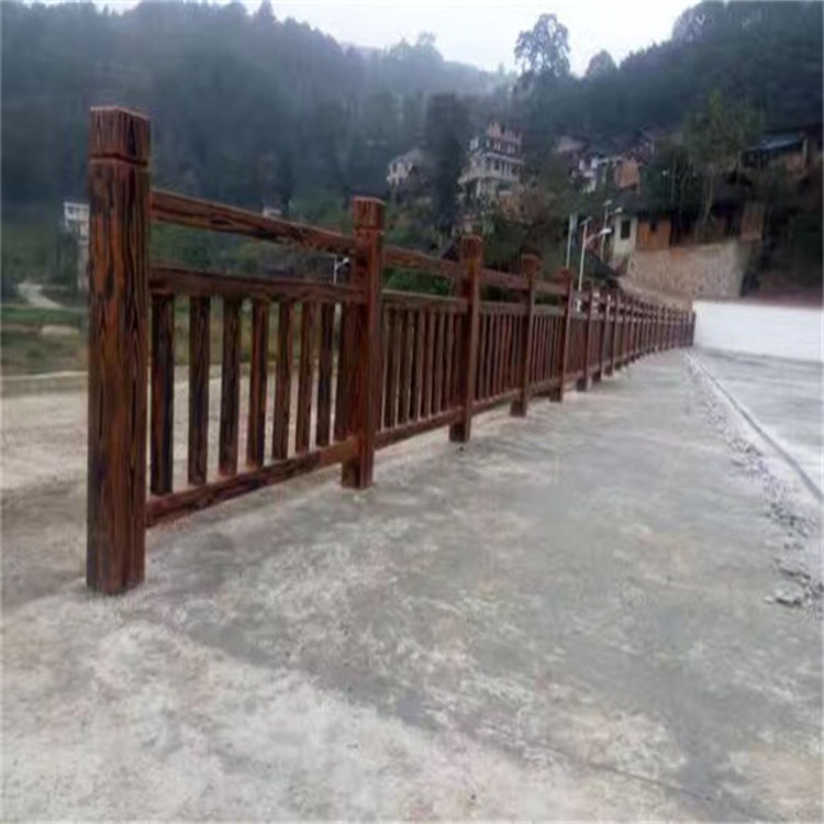 锦州仿木纹栏杆设计制作,河道景观围栏施工方案