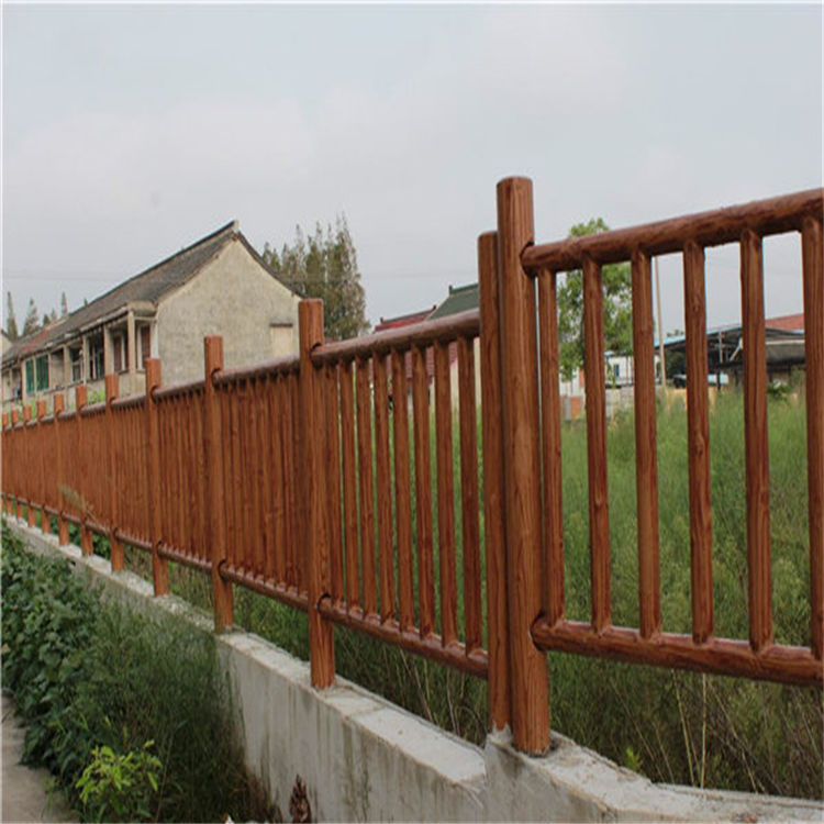 伊犁仿木护栏设计施工制作_FM-D-3型木纹护栏公司